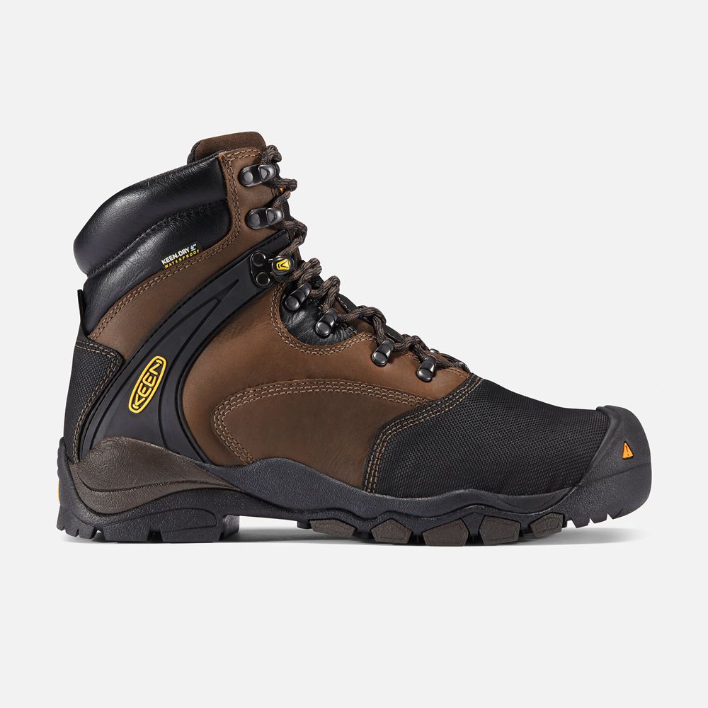 Cizme Keen Romania Barbati Maro/Negrii Louisville 6" Met (Steel Toe) 5671-CXYZH